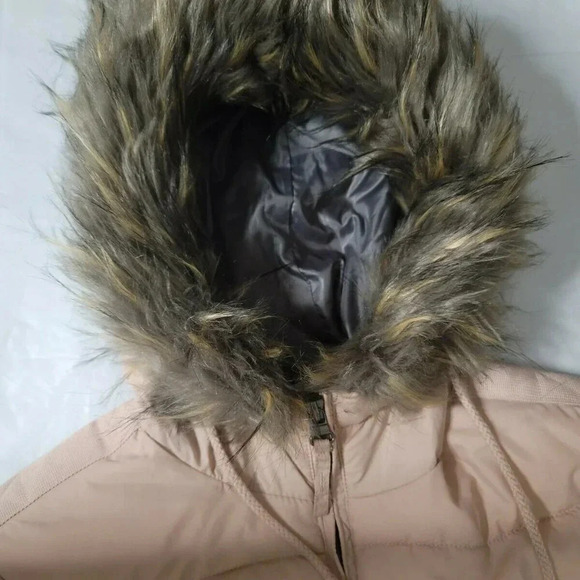 Maralyn & Me Faux-Fur-Trim Hooded Puffer Coat Juniors size M pink mid- length - Picture 7 of 10